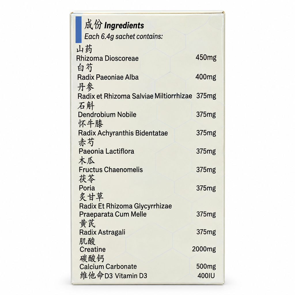 Muscle Boost — Ingredients per 6.4g Sachet